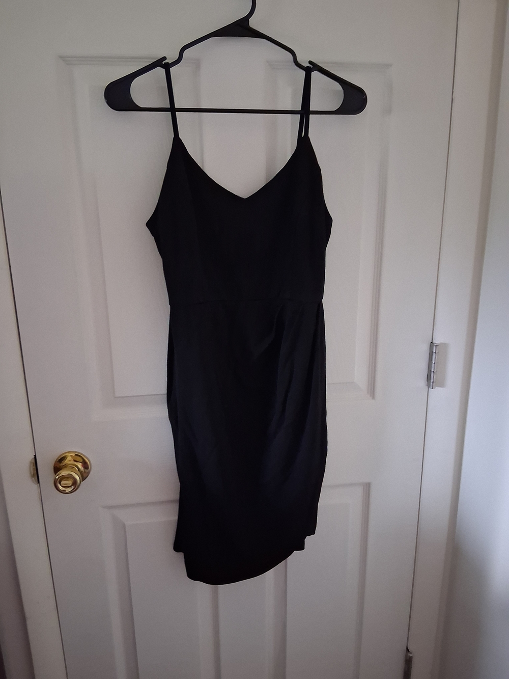 Elegant Black Spaghetti-Strap Mini Dress